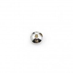 Perla redonda de plata 925 2.5x5.5mm x 5pcs