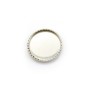 Set in 925 silver, for 10mm round cabochon x 2pcs