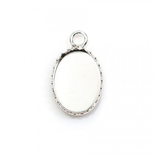 Pendant set in 925 silver, for oval cabochon, 13 * 18mm x 1pc