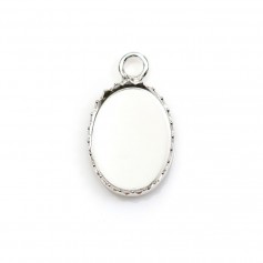 925 silver pendant for oval cabochon, 10*14mm x 1pc