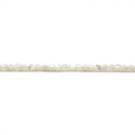 White mother-of-pearl beads 2mm x 40cm 
