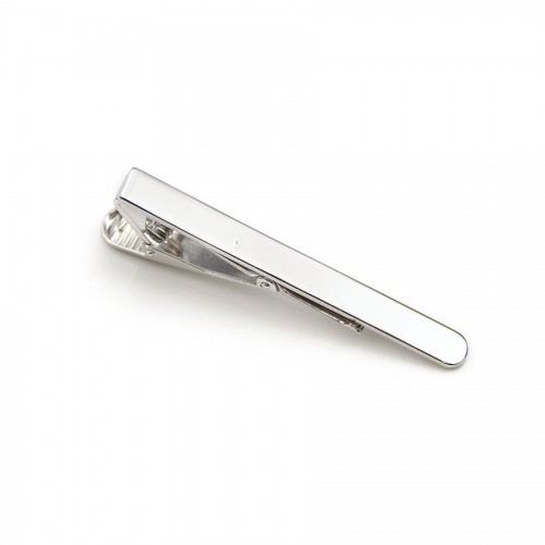Tie clip, in 925 silver, measuring 49.5mm * 4.8mm, x 1pc