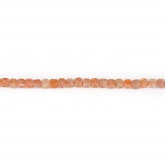 Sunstone Faceted Cube 2mm X 40cm