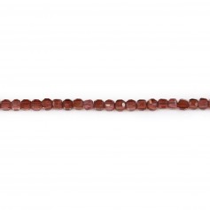 Pyrope garnet, in the shape of a faceted cube 2mm X 40cm