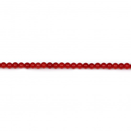 Red colored round sea bamboo 2mm X 40cm 