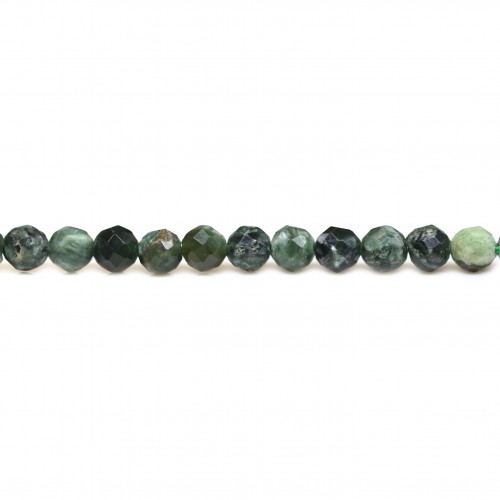 Seraphinite, verde, facetada redonda, 4mm x 39cm