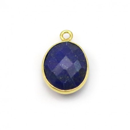 Lapis lazuli in oval-shaped, 1 ring, set in gilt silver, 11 * 13mm x 1pc