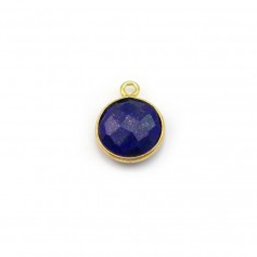 Lapis lazuli round shape, 1 ring, set in gilt silver, 9mm x 1pc