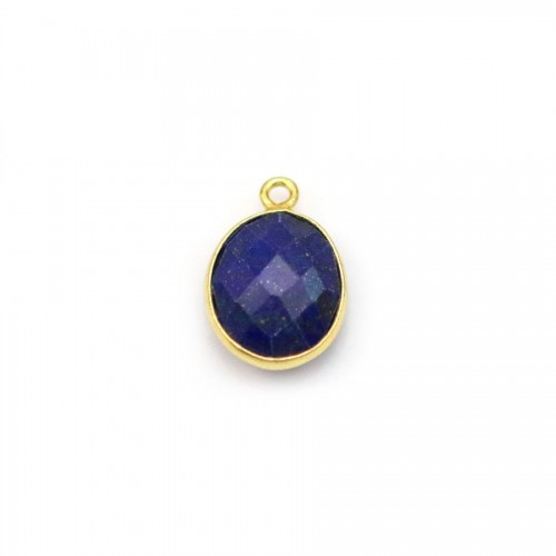 Lapis lazuli in oval-shaped, 1 ring, set in gilt silver, 9*11mm x 1pc