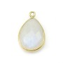 Treated Sapphire Teardrop 16.5mm set in Gold Plated Silver 