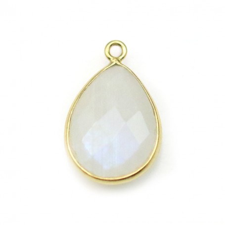 Treated Sapphire Teardrop 16.5mm set in Gold Plated Silver 