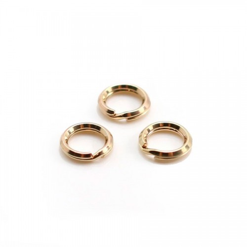 Anéis de mola com enchimento de ouro 5.2mm x 4pcs