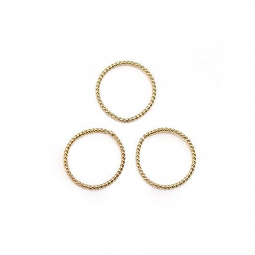Anéis torcidos com enchimento a ouro 10x0,76mm x 2pcs