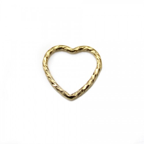 Sparkle Ringe aus Gold Filled, herzförmig, 9x10mm x 1Stk