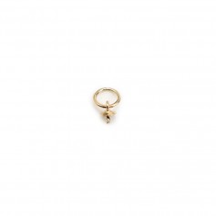 Belière pour perle semi-percée avec un anneau, en gold filled x 2pcs