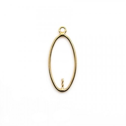 Pendant 20*10mm, in oval shape 14k gold filled x 1pc