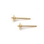 14k gold filled ear studs for half-drilled beads 4mm x 2pcs