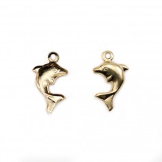 Gold Filled dolphin charm 13x8mm x 1pc