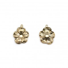 Charm in the shape of a flower, in Gold Filled, 11*14mm x 1pc
