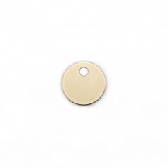 Round charm, to engrave in Gold Filled 6mm x 2pcs