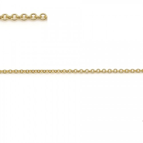 Anillo de cadena ovalada de oro 1.1x1.2mm x 50cm