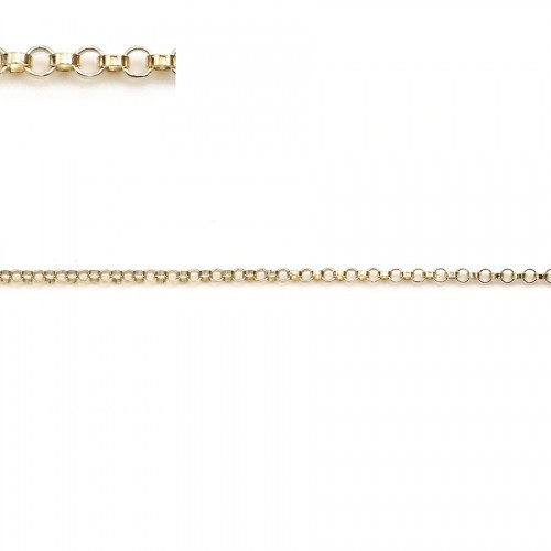 Masche Kette Runder Ring aus Gold Filled 1.3mm x 50cm
