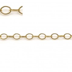 Anillo de cadena ovalado relleno de oro 3.7x5mm x 50cm