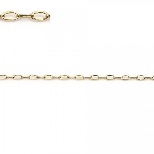 Anel de corrente oval com enchimento de ouro 1.8x3.4mm x 50cm