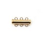 14K Gold filled Tube clasp 3 row 4.3x20mm X1 pc