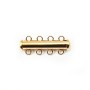 Femoir tube 4 rang coulissant 4.3X26mm Gold Filled 14 carats x 1pc