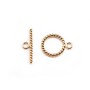 14K Gold filled Guilloche Toggle clasp round-shaped 9mm x 1pc