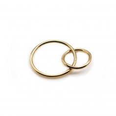 Closed ring "you and me" in Gold Filled, 10mm and 15mm x 1pc