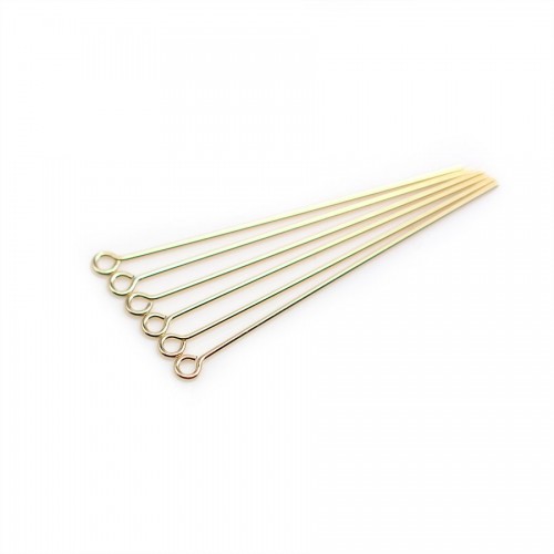 14K Gold filled 0.64 x 38.1mm Headpin with ring X 8pcs
