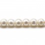 White round freshwater pearl round 8-9mm x 40cm