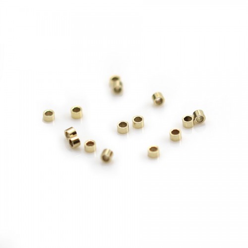 Perline tubolari riempite d'oro 1,6x1,0 mm x 25 pezzi