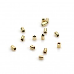 Perles tubes à écraser en Gold Filled 1.6x2mm x 20pcs