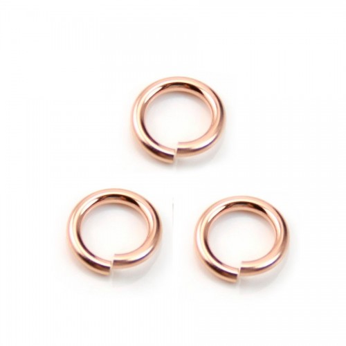 Offene Ringe in Gold Filled Rosé 1.3x8mm x 2pcs