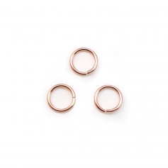 Anéis abertos preenchidos a ouro 0,76x5mm x 10pcs cor-de-rosa