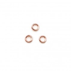 Rose Gold Filled jump rings 0.64x4mm x 15pcs