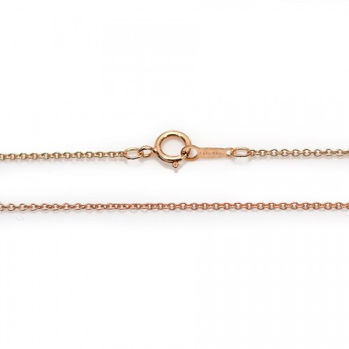 Cadena de collar de oro rosado 40cm x 1pc