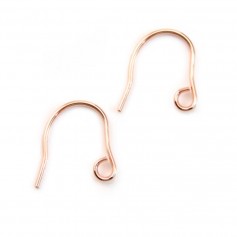 Rose Gold Filled simple earwires 0.7x12mm x 2pcs