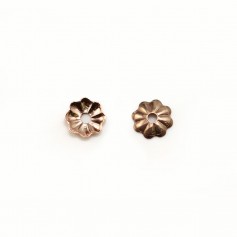 Cup in the shape of flower, in Rose Gold Filled ,1x4mm x 10pcs
