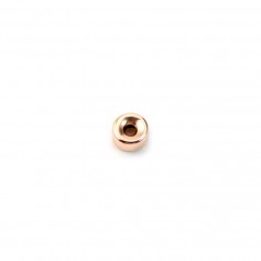 Perla rotonda riempita d'oro rosa 4x2mm x 4pz