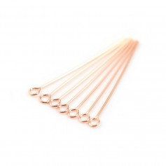 Gold Filled Ring Head Nails Pink 0.5x25mm x 10pcs