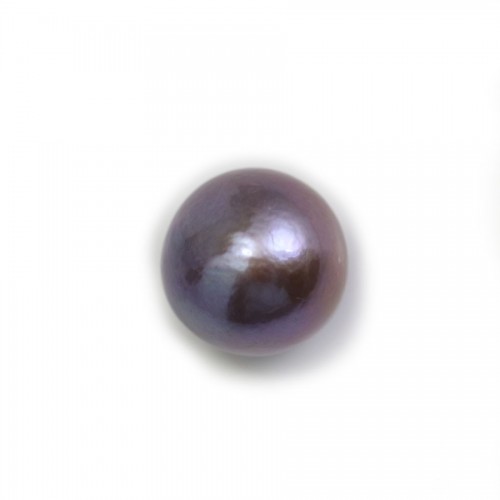 Perla cultivada de agua dulce, púrpura, redonda, 15-16mm x 1pc