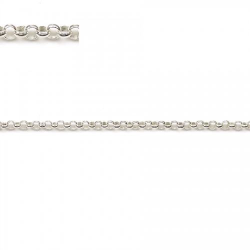 925 sterling silver jaseron link chain 2mm x 50cm