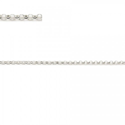 925 sterling silver jaseron link chain 1.5mm x 50cm