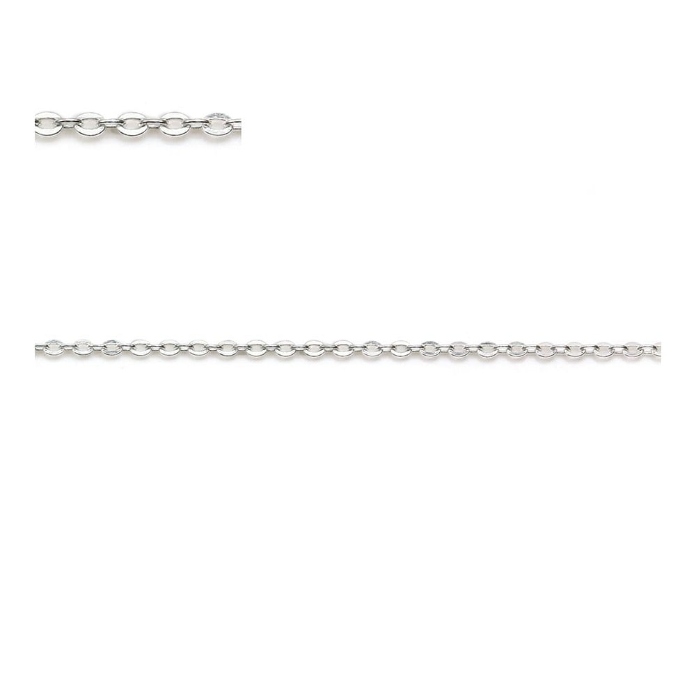 Mia Diamonds 925 Sterling Silver 1.15mm Flat Cable Chain Necklace