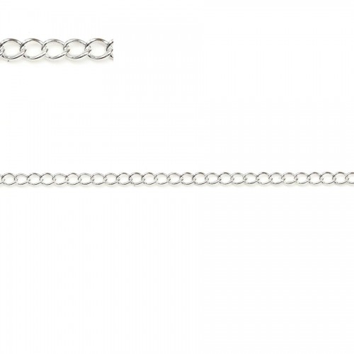 Sterling silver flat chain 925 1.6*2.0mm x 50cm