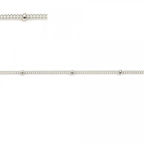 Flache Perlenkette aus 925er Silber x 50cm